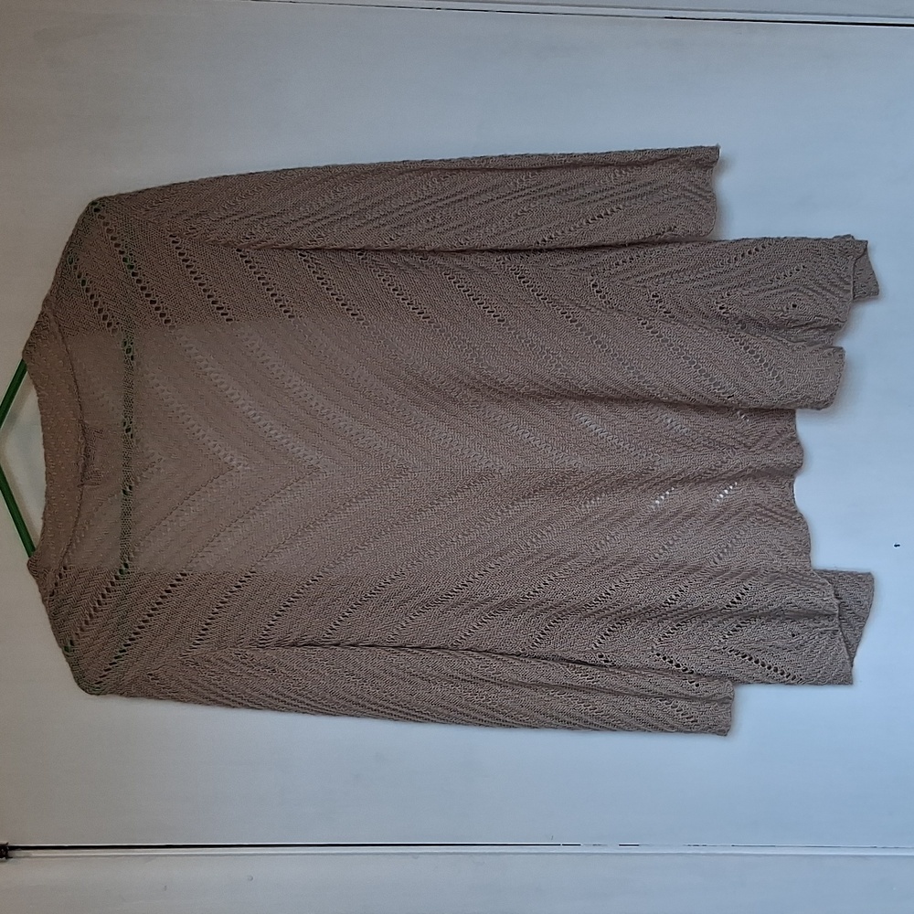 Beige Open-Front Cardigan - Picture 2 of 3
